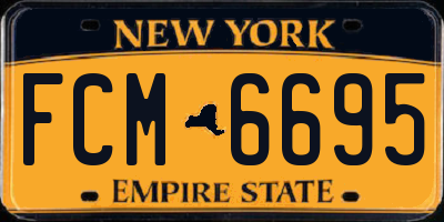 NY license plate FCM6695