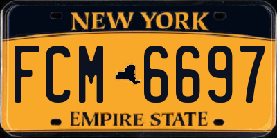NY license plate FCM6697