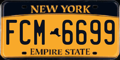 NY license plate FCM6699