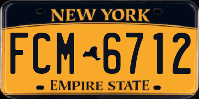 NY license plate FCM6712