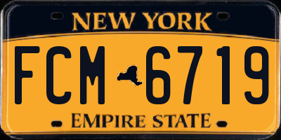 NY license plate FCM6719