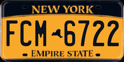 NY license plate FCM6722