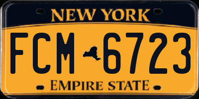 NY license plate FCM6723