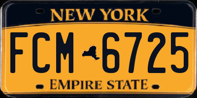 NY license plate FCM6725
