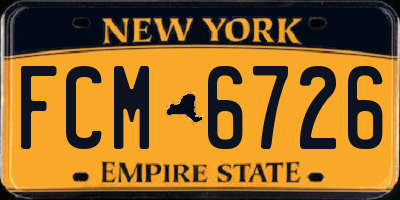 NY license plate FCM6726