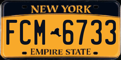 NY license plate FCM6733