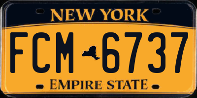 NY license plate FCM6737