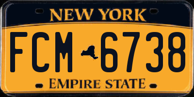 NY license plate FCM6738