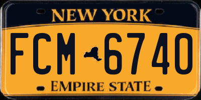 NY license plate FCM6740