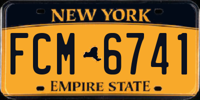 NY license plate FCM6741