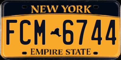 NY license plate FCM6744