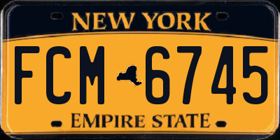 NY license plate FCM6745