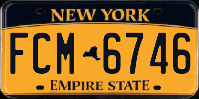 NY license plate FCM6746