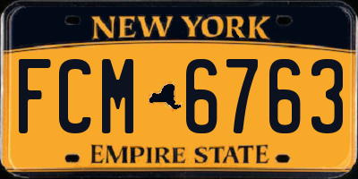 NY license plate FCM6763
