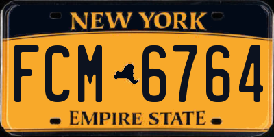 NY license plate FCM6764
