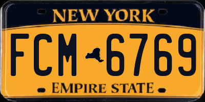 NY license plate FCM6769