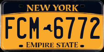NY license plate FCM6772