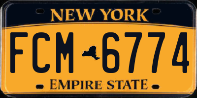 NY license plate FCM6774