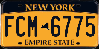 NY license plate FCM6775