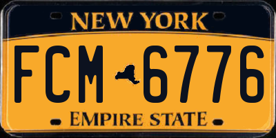 NY license plate FCM6776