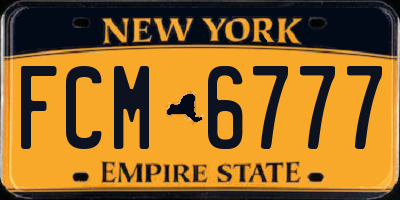 NY license plate FCM6777