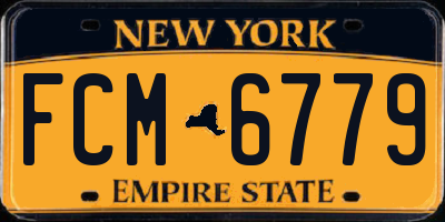 NY license plate FCM6779