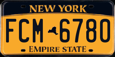 NY license plate FCM6780