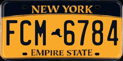 NY license plate FCM6784