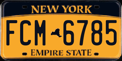 NY license plate FCM6785