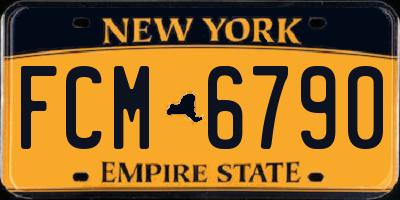 NY license plate FCM6790