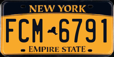 NY license plate FCM6791