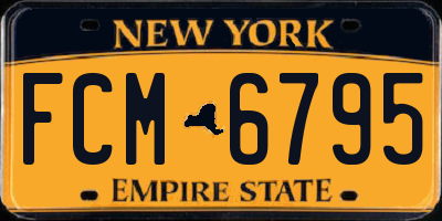 NY license plate FCM6795