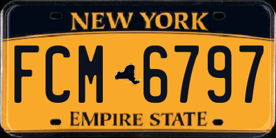 NY license plate FCM6797