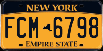 NY license plate FCM6798