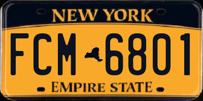 NY license plate FCM6801