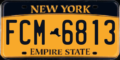 NY license plate FCM6813