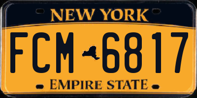 NY license plate FCM6817