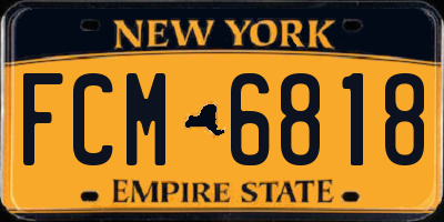 NY license plate FCM6818