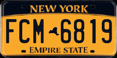 NY license plate FCM6819