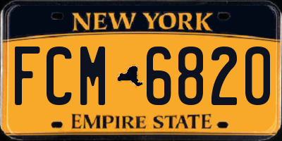 NY license plate FCM6820