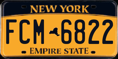 NY license plate FCM6822