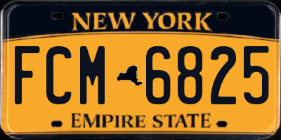 NY license plate FCM6825