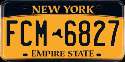NY license plate FCM6827