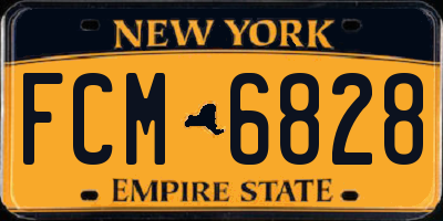 NY license plate FCM6828