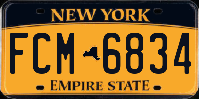 NY license plate FCM6834