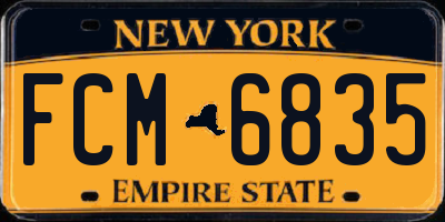 NY license plate FCM6835
