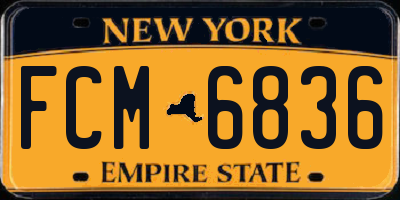 NY license plate FCM6836
