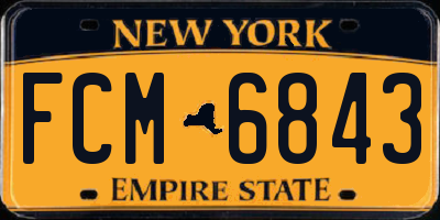 NY license plate FCM6843