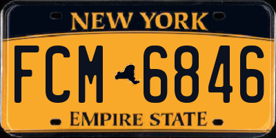 NY license plate FCM6846