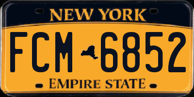 NY license plate FCM6852